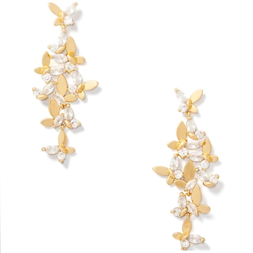$148 Kate Spade social butterfly statement linear earrings